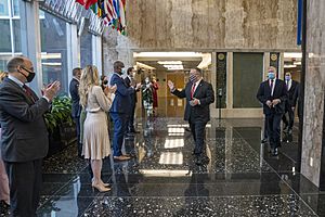 Former Secretary Pompeo Waves to Employees Before Departing the Department of State (50862603108)