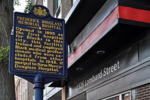 Frederick Douglass Memorial Hospital Historical Marker 1526 Lombard St Philadelphia PA (DSC 4426)