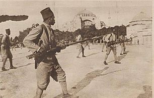 French Senegalese Tirailleurs during Military Drill on Sultanahmet Square in 1919
