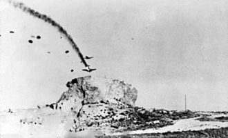 German paras and burning Ju 52 near Heraklion 1941