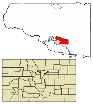 Location of the City of Black Hawk in Gilpin County, Colorado.