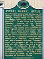 Grand Marais Pickle Barrel House historical sign