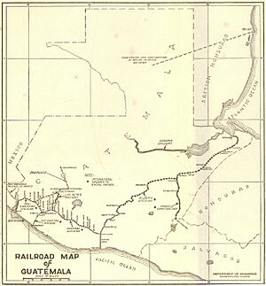 Guatemala rail map 1925