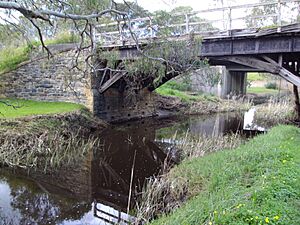 Heritage listed old bridge across Currency Creek, South Australia near Goolwa. (7771453472)