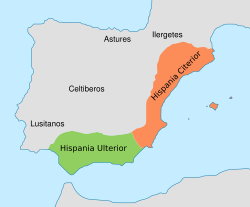 Location of Hispania Ulterior