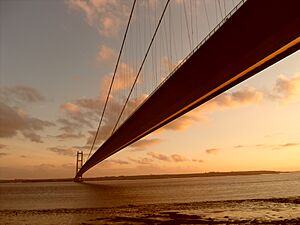 Humber Bridge Sunset Wideshot