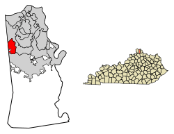 Location of Elsmere in Kenton County, Kentucky