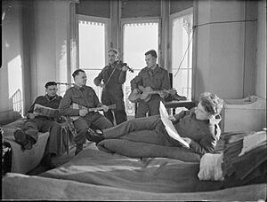 Liberated Russian Prisoners in England- Everyday Life at Their Camp in Worthing, Sussex, England, UK, 1945 D23940