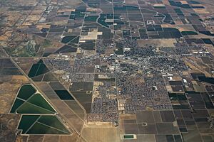 Aerial view of Los Banos