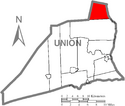 Map of Gregg Township, Union County, Pennsylvania Highlighted.PNG