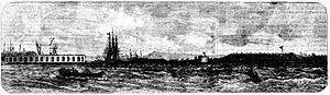 Medway rivermouth forts 1870 engraving
