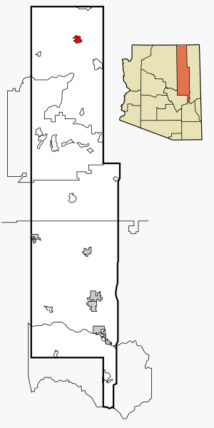 Location in Navajo County and the U.S. state of Arizona