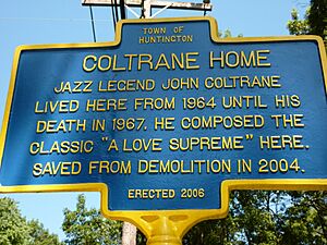 New York State Historic Marker of John Coltrane House