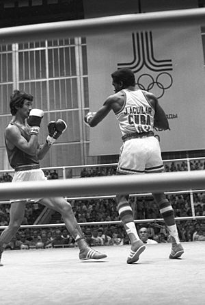 RIAN archive 585194 Boxers Serik Konakabayev and Jose Aguilar