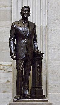 Ronald Reagan statue in rotunda