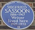Siegfried Sassoon 23 Campden Hill Square blue plaque