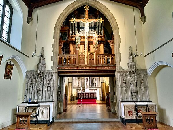 St Augustine's Abbey, Chilworth, interior (1)