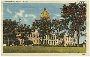 State Capitol Postcard, Augusta, Maine