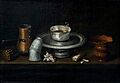 Still life with a cup of chocolate by Spanish painter Juan de Zurbarán, circa 1640