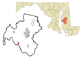 Talbot County Maryland Incorporated and Unincorporated areas Oxford Highlighted