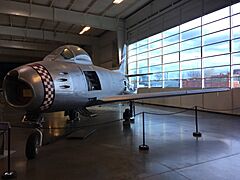The F-86 "Sabre" on display at the Aerospace Museum of California