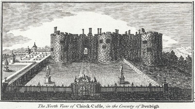 The north view of Chirck i.e. Chirk Castle, in the county of Denbigh