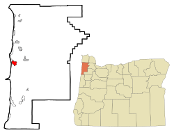 Location of Netarts, Oregon
