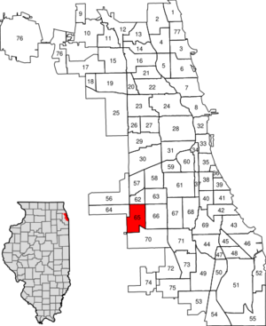 Location within the city of Chicago