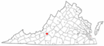 State map highlighting Roanoke