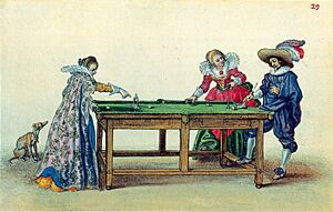 A Game of Billiards by Adriaen Pietersz. van de Venne