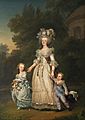 Adolf Ulrik Wertmüller - Queen Marie Antoinette of France and two of her Children Walking in The Park of Trianon - Google Art Project