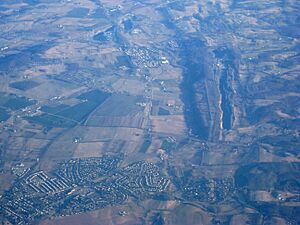 Aerial photo of Walkersville (in the bottom left)
