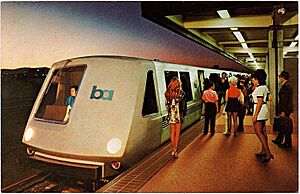BART train at Richmond station postcard