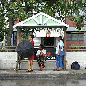 Barbados bus stop