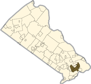 Location of Levittown in Bucks County