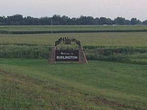 Burlington, Kansas Welcome Sign