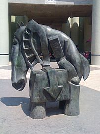 Caballo de circo, escultura de José Luis Cuevas