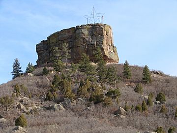 Castle Rock butte in Castle Rock Colorado.JPG