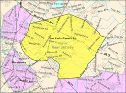 Census Bureau map of Hanover Township, New Jersey
