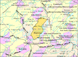 Census Bureau map of Hopatcong, New Jersey