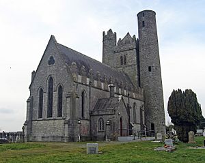 Church of Ireland and round tower at Lusk