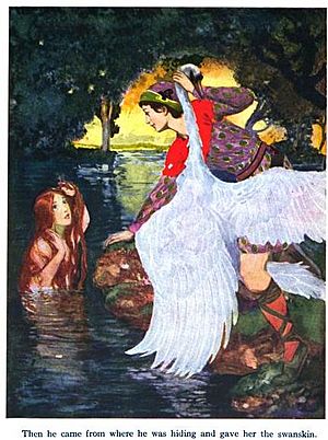 Colum-KOIS(Holt1916)-Pogany-illustr-p014-Fedelma&swanskin