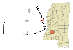 Location of Georgetown, Mississippi