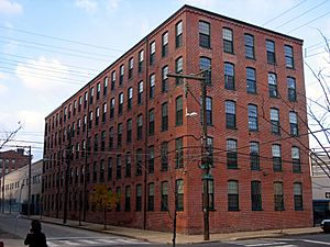 Beatty's Mills Factory Building, a historic textile mill that is now the Coral Street Arts House, low-income artists' housing.