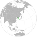 Democratic People's Republic of Korea (orthographic projection)