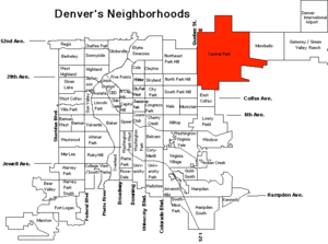 Location within the County/City of Denver, Colorado