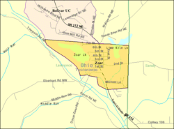 Detailed map of Zoar