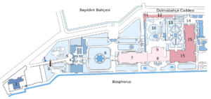 Dolmabahce Palace plan