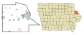 Dubuque County Iowa Incorporated and Unincorporated areas Bernard Highlighted