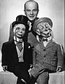 Edgar Bergen with Charlie McCarthy and Mortimer Snerd 1949